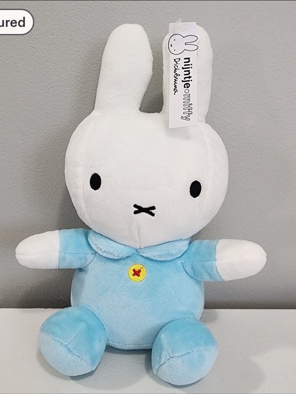 Miffy Nijntje 10 inch Plush Blue Bunny NWT Dick Bruna Soft Stuffed Animal